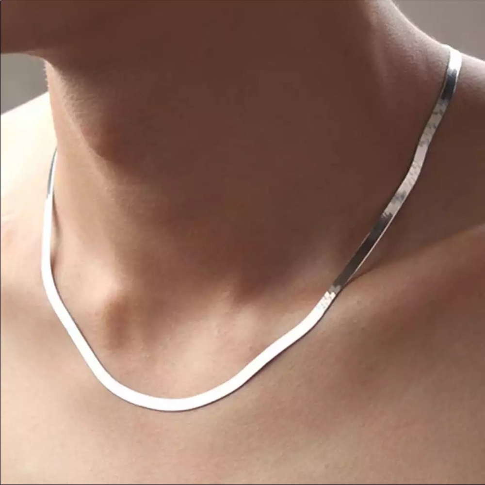 New 925 Silver 4MM Snake Chain Men Women Necklaces